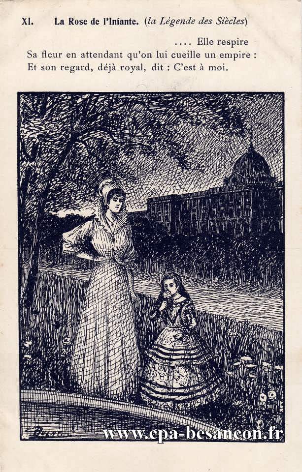 XI. La Rose de l Infante. (la Légende des Siècles) - Victor Hugo. Illustration Ducat
